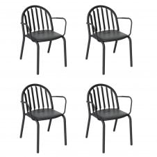 Fred's Armchair Set | Anthracite | Set of 4