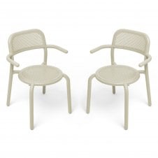 Set of 2 Toní Stackable Garden Armchairs