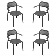Set of 4 Toní Stackable Garden Armchairs