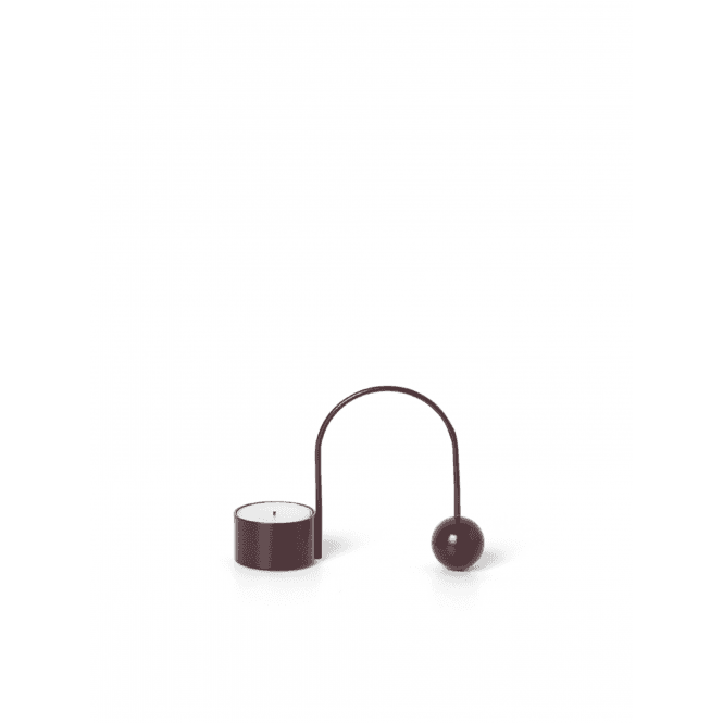 Ferm Living Balance Tealight Holder | Dark Aubergine