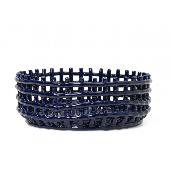 Ferm Living Blue Ceramic Bowl/Centrepiece