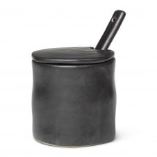 Flow Porcelain Jam Jar | Black