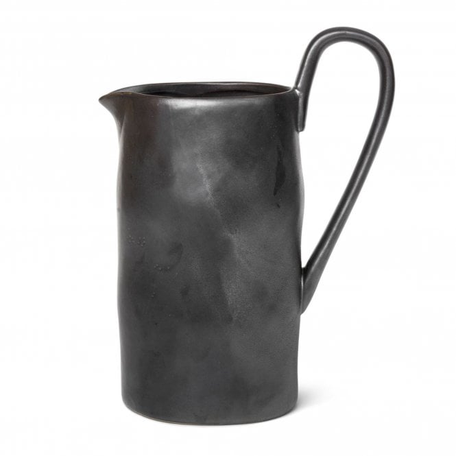 Ferm Living Flow Porcelain Jug | 1L Black