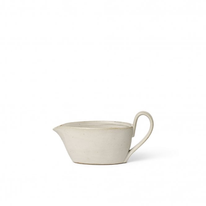 Ferm Living Flow Porcelain Sauce Boat | Off-white Speckle