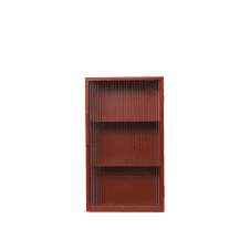 Haze Wall Cabinet | Reeded Glass | Oxide Red 