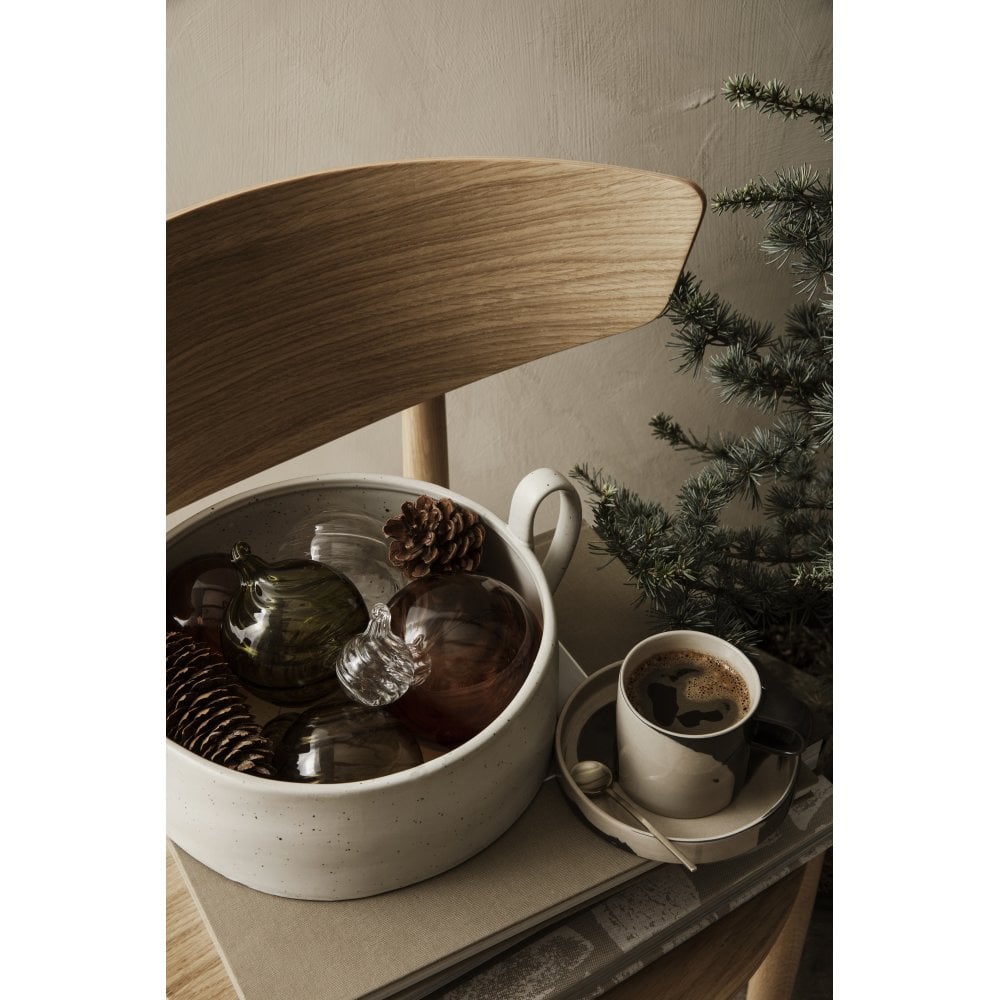 Buy Ferm Living Inlay Cup with Saucer | Sand/Brown | Black by Design