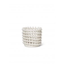 Off-white Ceramic Basket | Small