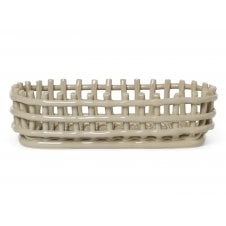 Oval Ceramic Basket/Bowl | Cashmere