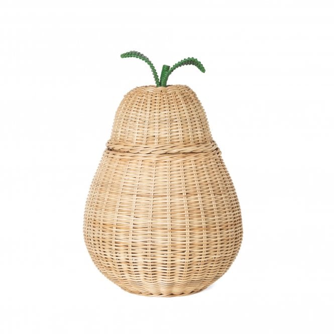 Ferm Living Pear Braided Rattan Storage Basket | Large 59cm