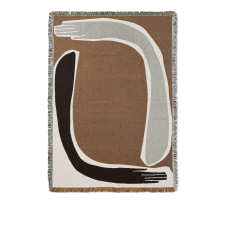 Pose Tapestry Cotton Blanket/Throw | Coffee | 120cm x 170cm