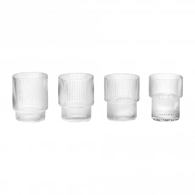 Ferm Living Ripple Glass | Set of 4