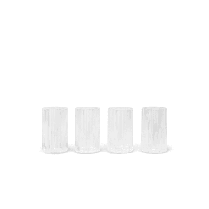 Ferm Living Ripple Verrines | Set of 4 | Clear