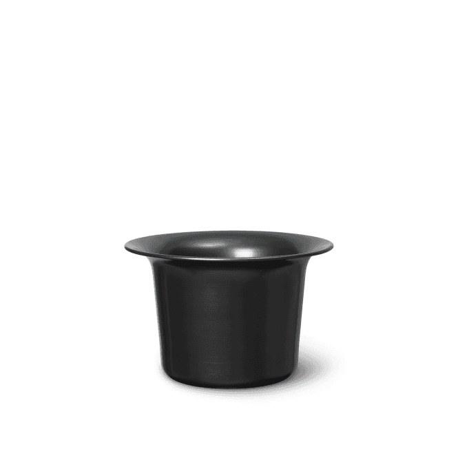 Ferm Living Spun Alu Blackened Aluminimum Basket/Plant Pot | Low | 24cm