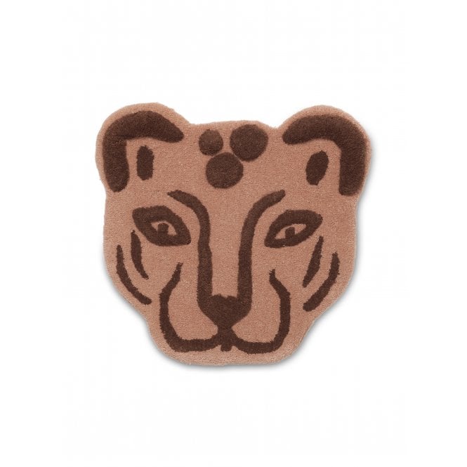 Ferm Living Tufted Leopard Head | Brown