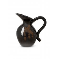 Verso Jug | Stoneware | Black with Brown Splashes