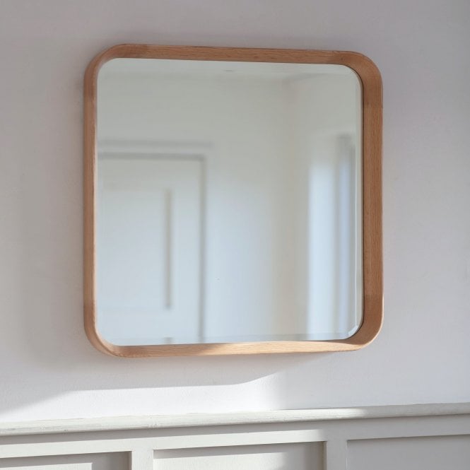 Garden Trading Hambledon 60cm Square Mirror - Oak