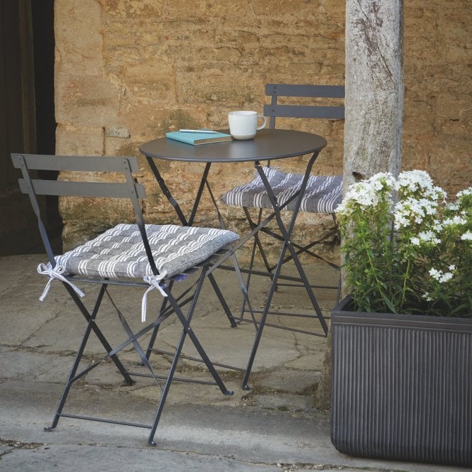 Garden Trading Rive Droite Bistro Set of Table and 2 Chairs | Carbon
