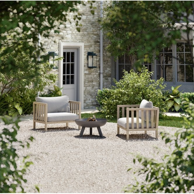Garden Trading Set of 2 Porthallow Armchairs | Acacia Wood