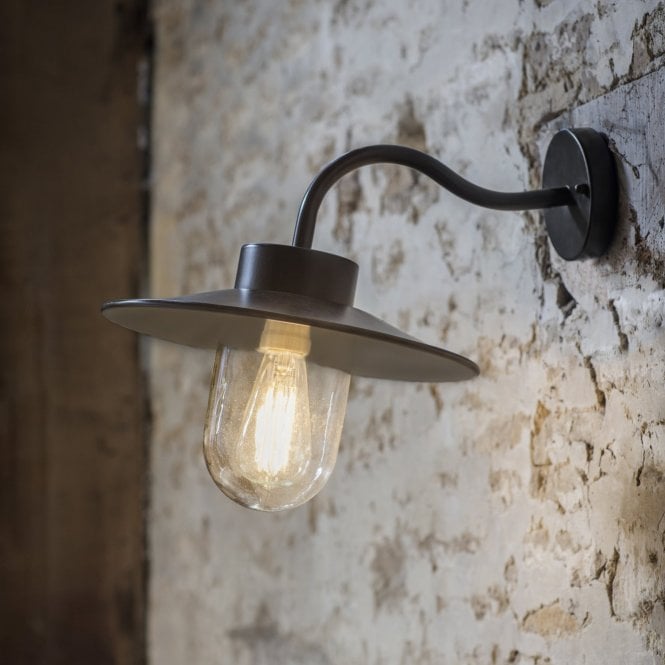 Garden Trading Swan Neck Steel Outdoor Light | Carbon