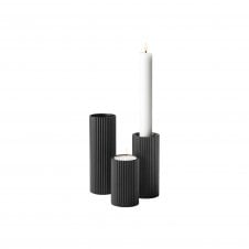 Bernadotte Tealight/Taper Candle Holders | Black | Set of 3