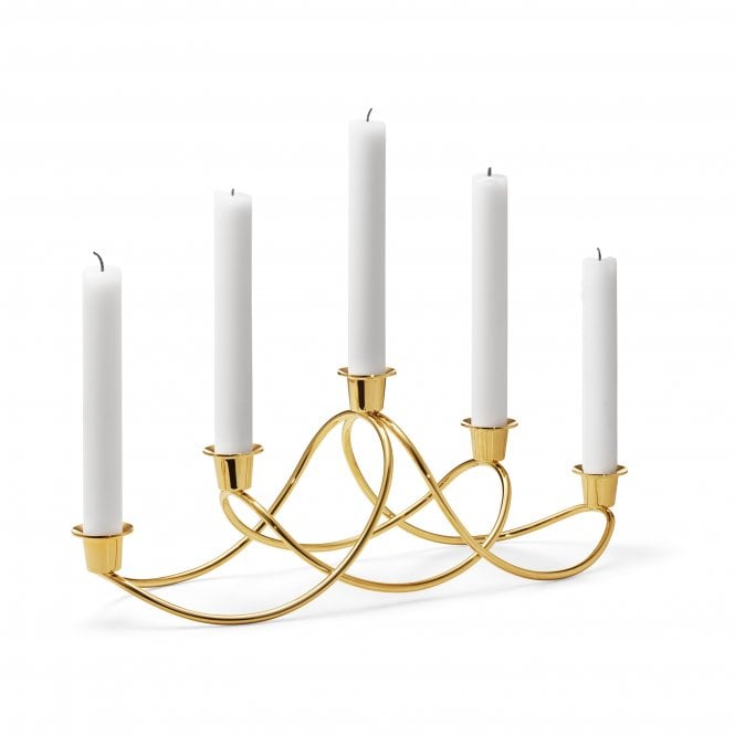 Georg Jensen Harmony Candleholder | Gold Plated Stainless Steel