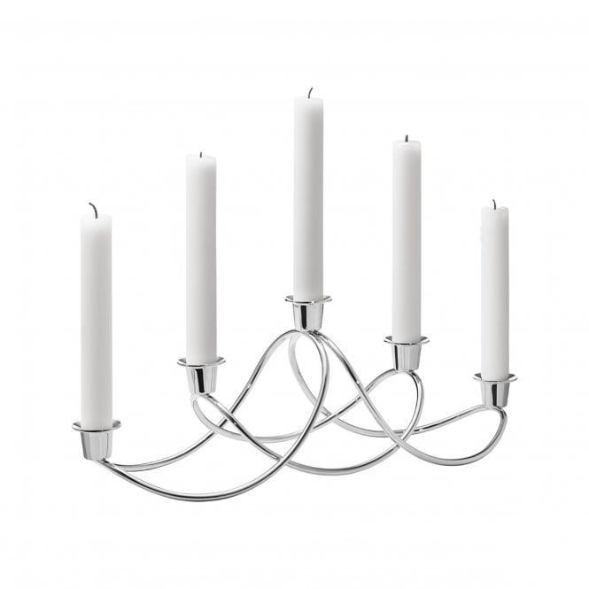 Georg Jensen Harmony Candleholder | Mirror Polished Stainless Steel