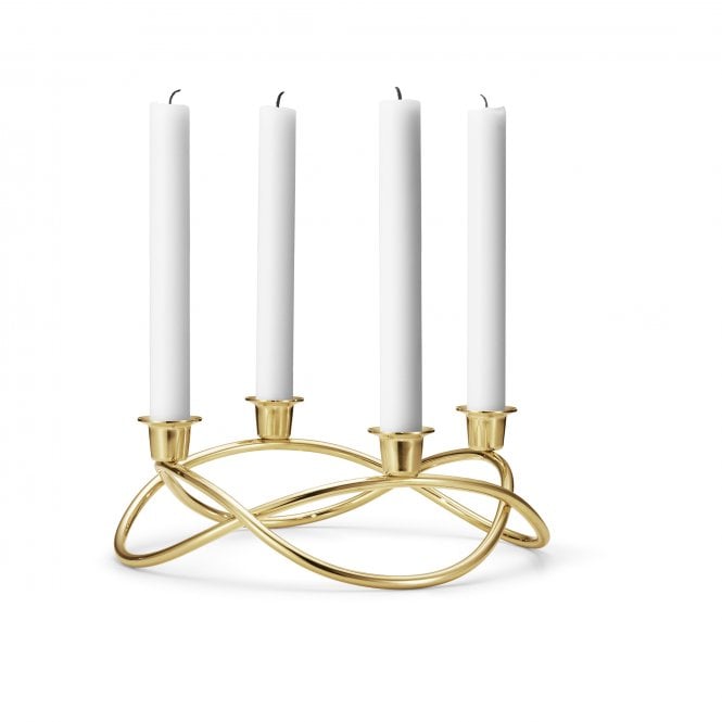 Georg Jensen Season Candleholder | Gold Plated Stainless Steel