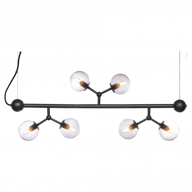 Halo Design Atom Mini Horizontal 6 Light Chandelier | L80cm | Ø31cm