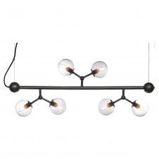 Atom Mini Horizontal 6 Light Chandelier | L80cm | Ø31cm
