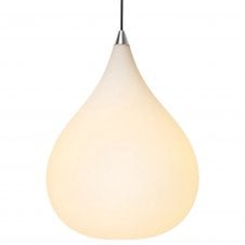 Drops Opal Glass Pendant Light | Steel