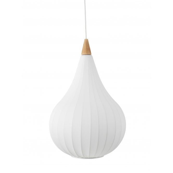 Halo Design Drops Textile Pendant Light | White