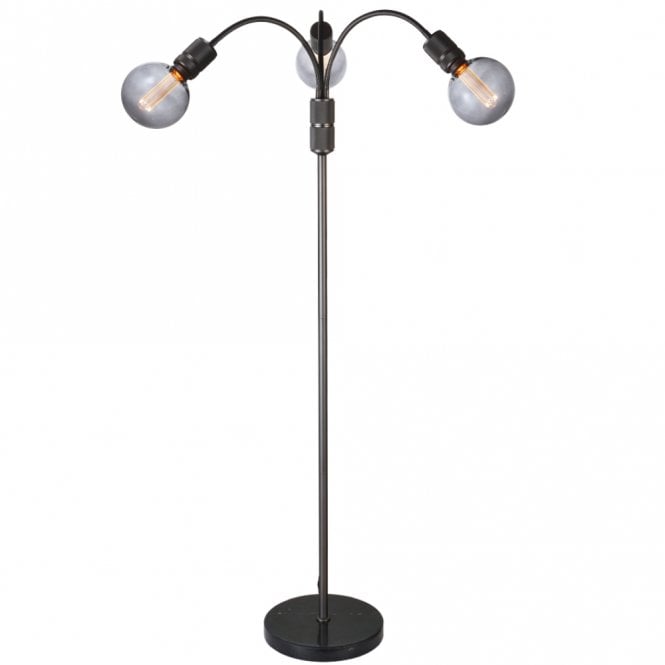 Halo Design Halo 3 Light Floor Lamp | Gun Black | H 140cm | Marble Base