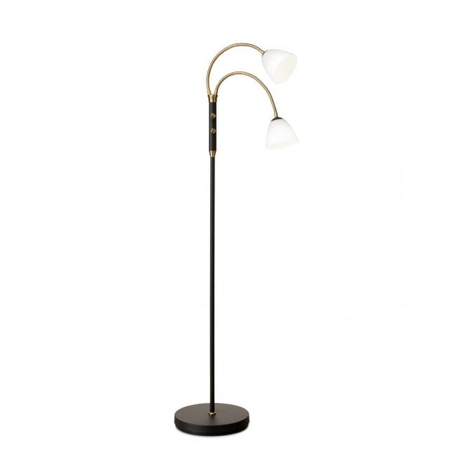 Halo Design Lucid LED Floor Lamp | Black/Opal/Antique Brass