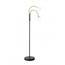 Lucid LED Floor Lamp | Black/Opal/Antique Brass
