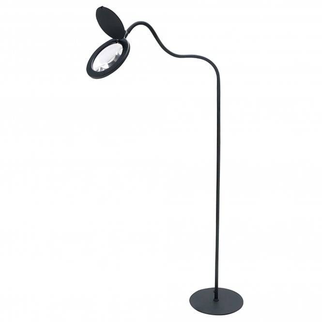 Halo Design Magni Floor Lamp | Ø25cm H13cm | Black | 3x Magnification