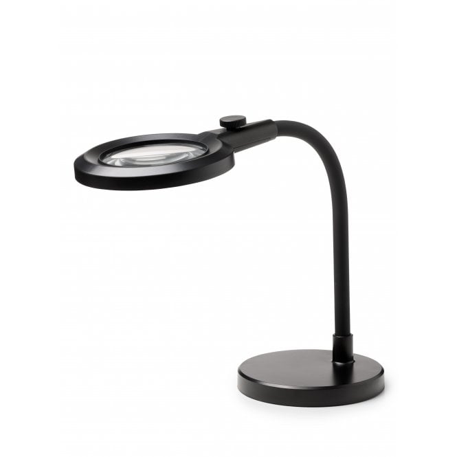 Halo Design Magni Rechargeable Superflex Portable Table Lamp | Black | 3x Magnification