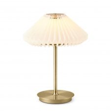 Paris To Go Battery Table Lamp | Ø22 | Clean White Shade | Antique Brass