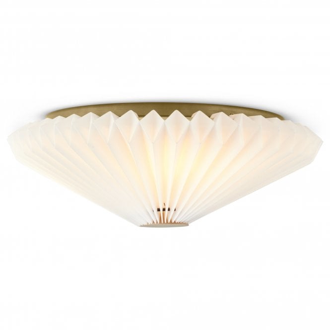 Halo Design Paris Wall/Ceiling Light | Clean White Shade | Antique Brass