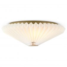 Paris Wall/Ceiling Light | Clean White Shade | Antique Brass