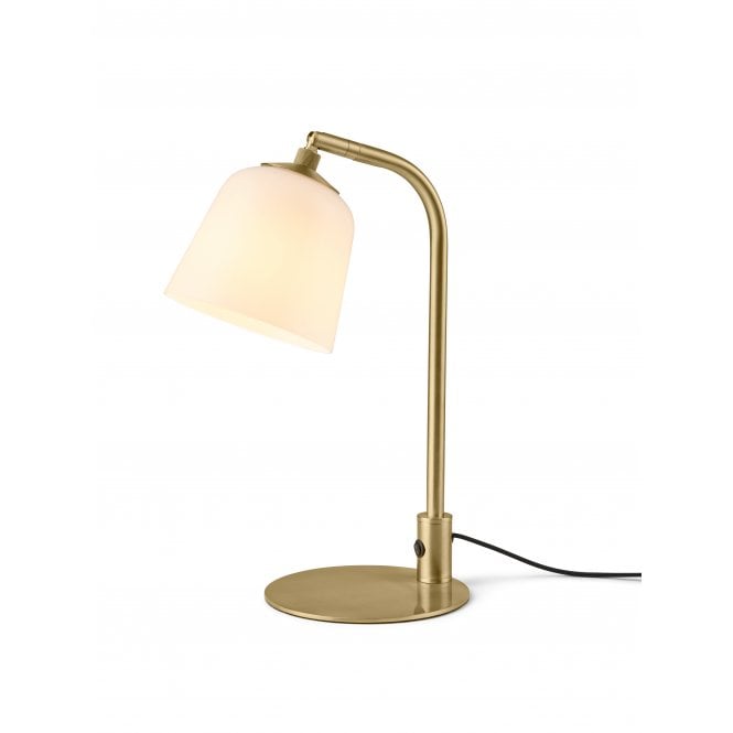 Halo Design Room 49 Table Light | Ø15 cm | Opal Glass Shade | Antique Brass