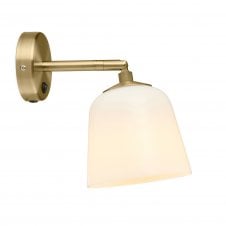Room 49 Wall Light | Ø15 cm | Opal Glass Shade | Antique Brass