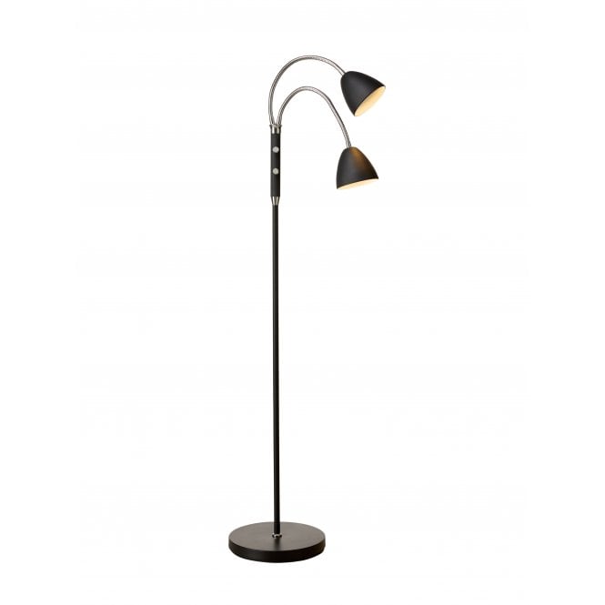 Halo Design Room Floor Lamp | Black / Chrome