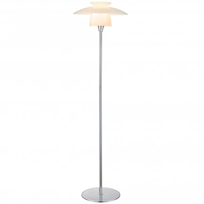 Halo Design Scandinavia Floor Light | Ø40 | Opal Glass/Chrome