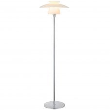 Scandinavia Floor Light | Ø40 | Opal Glass/Chrome