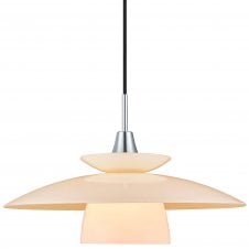 Scandinavia Opal Glass Pendant | Chrome