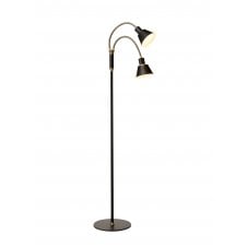 Space LED Floor Lamp | Black / Antique Brass