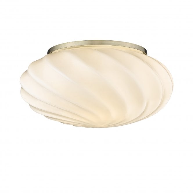 Halo Design Twist Ceiling/Wall Light | Ø25 | Opal Glass | Antique Brass