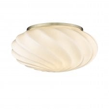 Twist Ceiling/Wall Light | Ø25 | Opal Glass | Antique Brass