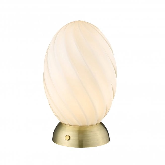 Halo Design Twist Table Lamp | Egg | Opal Glass