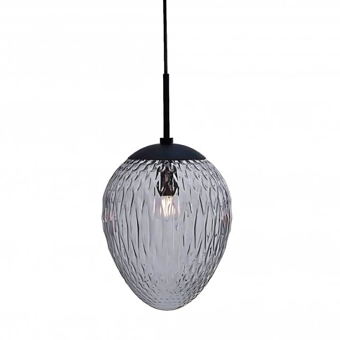 Halo Design Woods Glass Pendant Light | Smoke